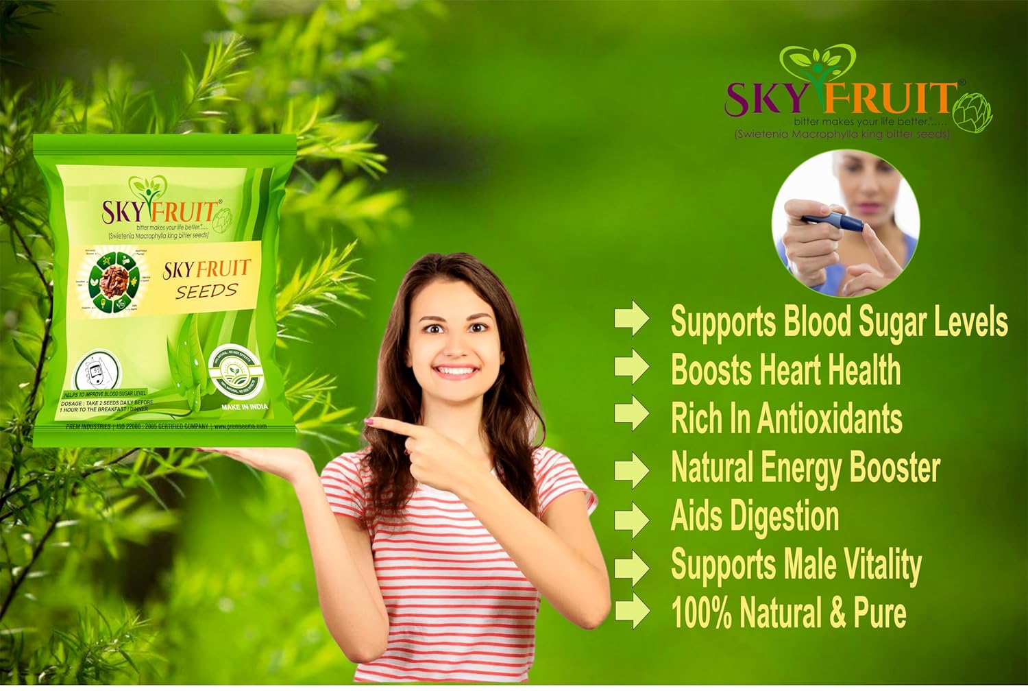 SkyFruit Kadwa Badam Immunity Booster Nature Care || Natural Immune System Support (Set Of 10 Pkts) - Image 4