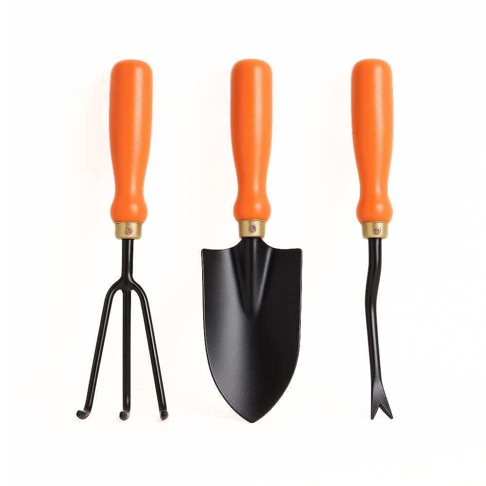 Kraft Seeds Garden Tool Set of 3 Pcs - Home Tools & Gardening Tools Kit for Home Garden- (Big Trowel, Cultivator, Weeder) - Terrace Gardening Accessories, Gardening Essentials, Garden Tools Heavy Duty