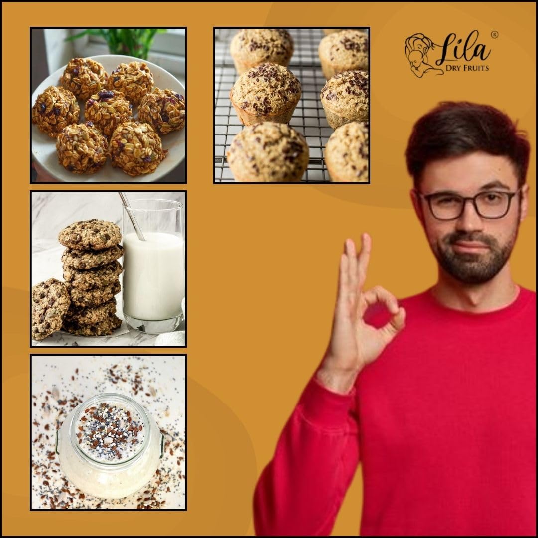 LILA DRY FRUITS 5 in1 Superseed Mix 500 Gms - Mixture of Chia, Pumpkin, Sunflower, Watermelon and Flax Seeds | Immunity combo for Weight Management | Mix Seeds for Eating | Perfect for Gifting - Image 4