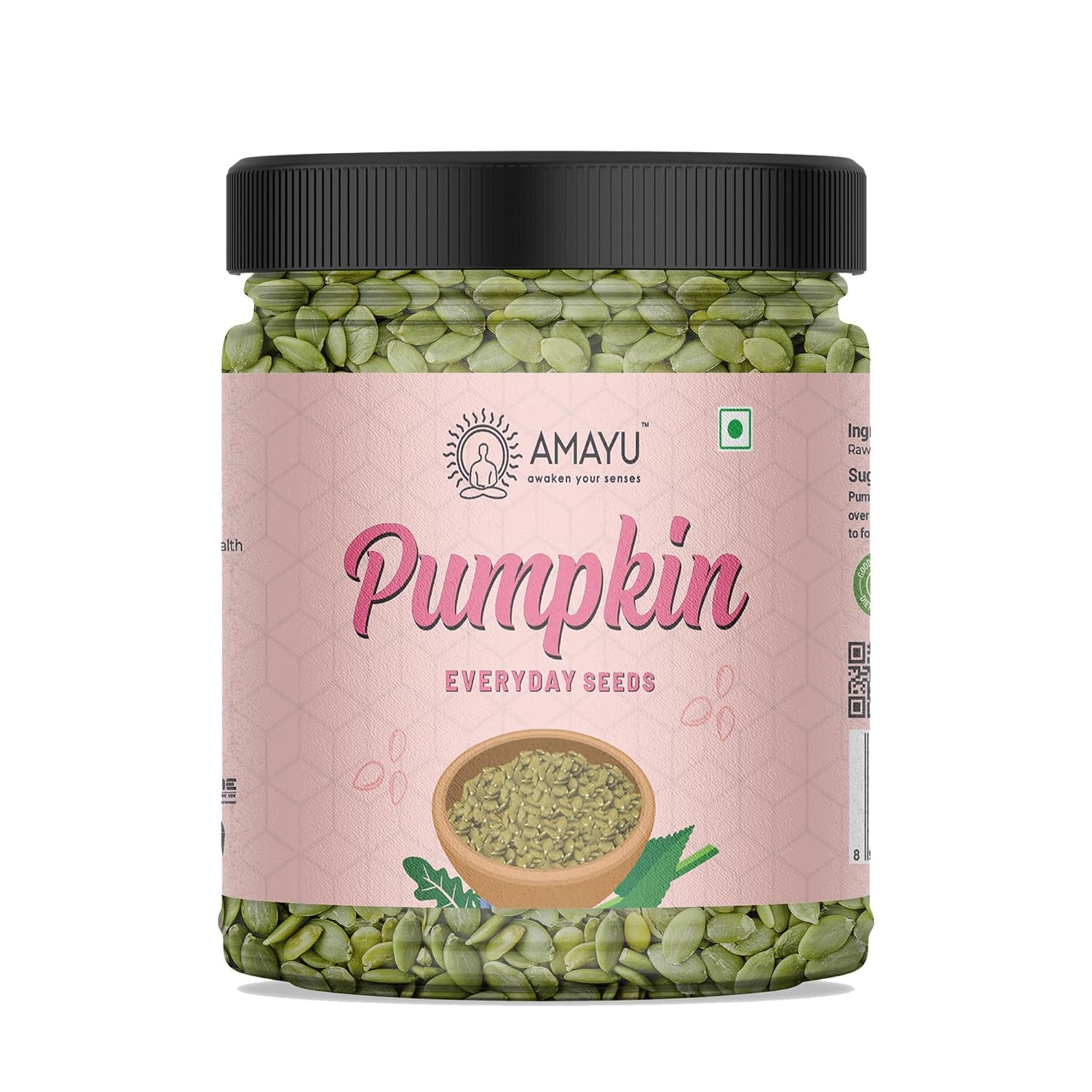 AMAYU Raw Pumpkin Seeds 200g, Rich in Fiber Superfood, Seeds For Eating, Healthy Diet