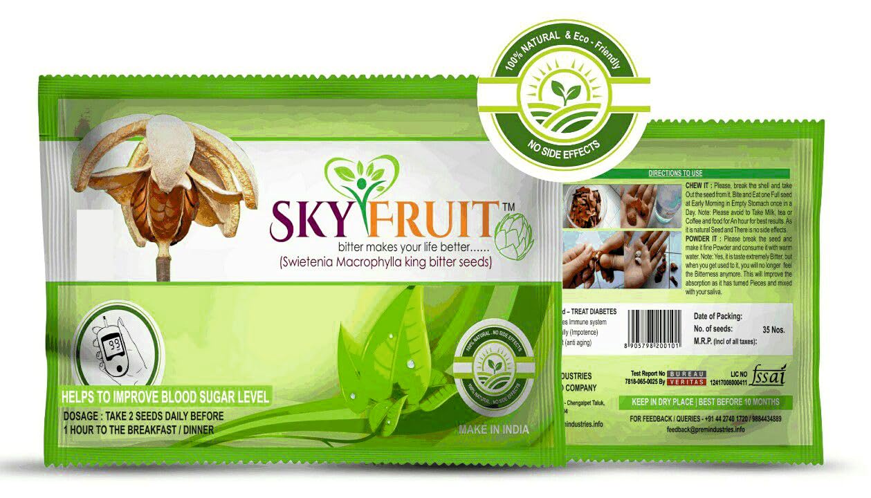 SkyFruit Kadwa Badam Immunity Booster Nature Care || Natural Immune System Support (Set Of 10 Pkts)