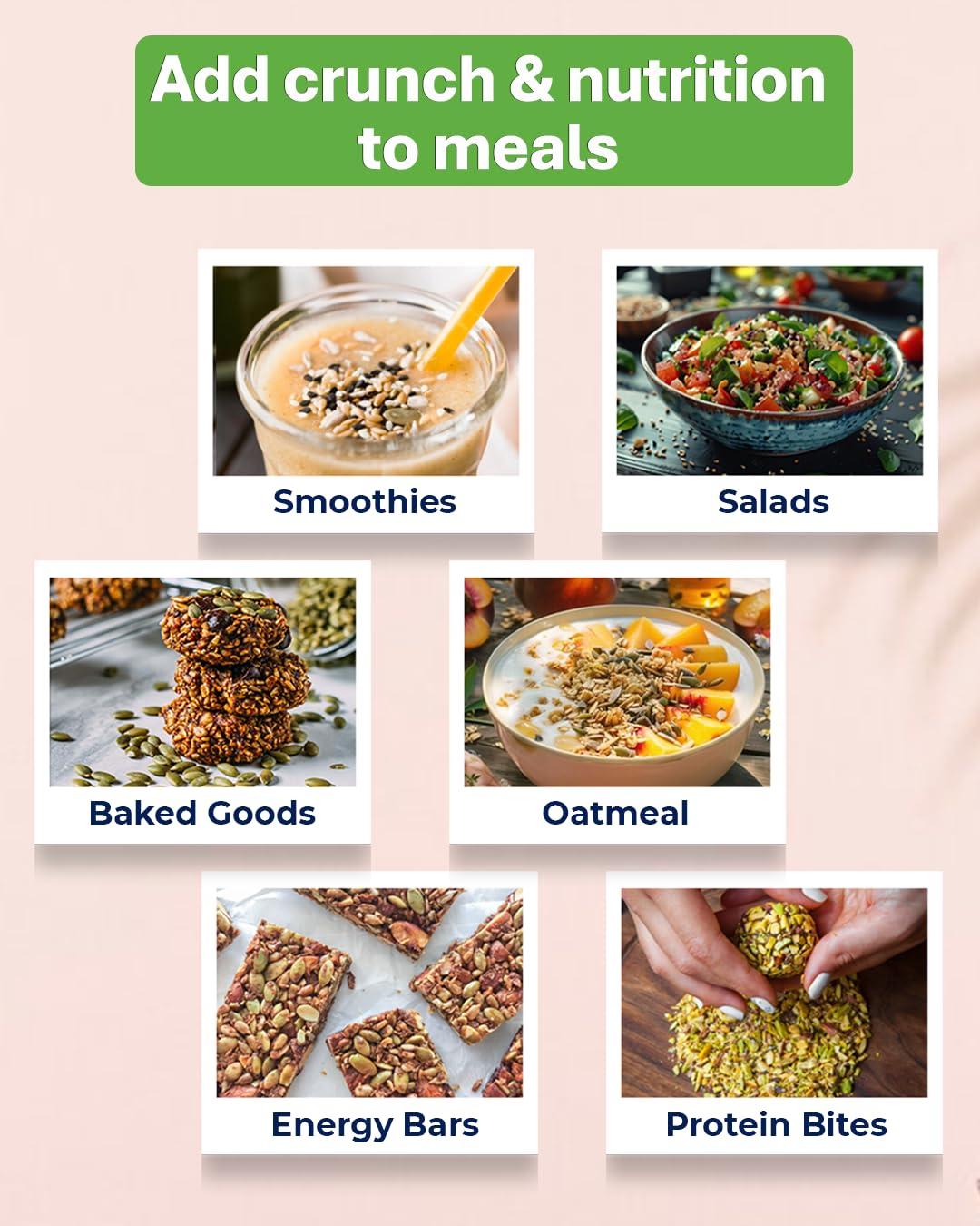 True Elements Mixed Seeds for Eating 250g - 5 in 1 Seeds Mix | Edible Seed | Healthy Snack | Mix of Pumpkin, Watermelon, Sunflower, Chia & Flax Seed | High in Protein | 100% Natural and Roasted - Image 6