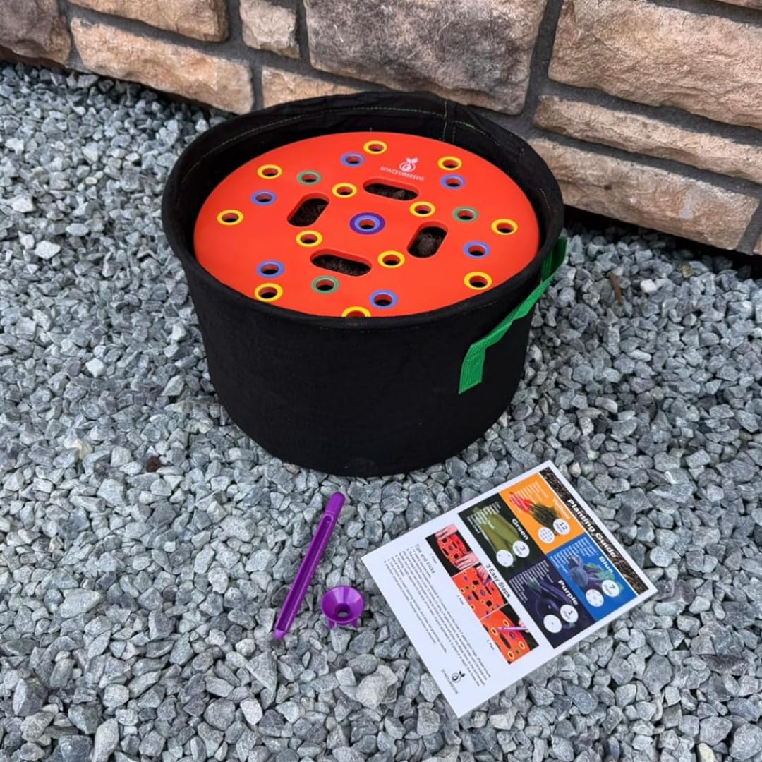 Round Seed Planting Template with Seed & Seedling Spacer, Color-Coded Garden Spacing Tool with Dibber and Spoon, Vegetable Growing Guide for Easy Home & Kitchen Gardening - Image 6