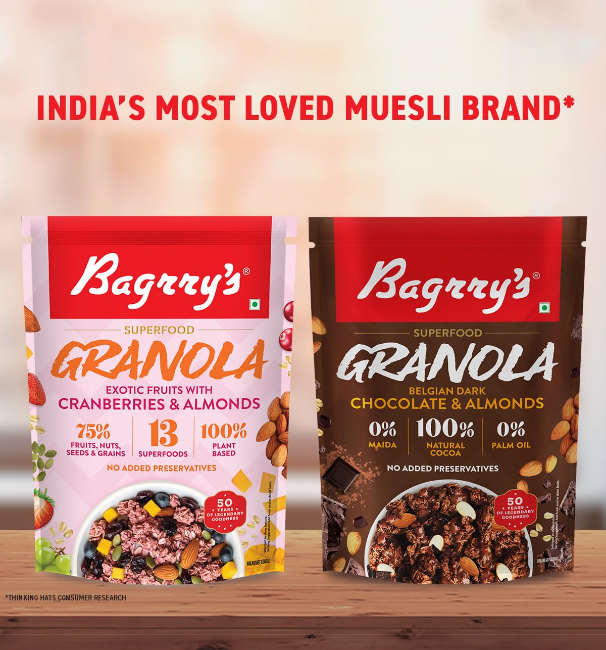 Bagrry’s Superfood Granola Exotic Fruits with Cranberries & Almonds 400g - 75% Fruits, Nuts, Seeds & Grains | 13 Nutrient-Packed Superfoods | 100% Plant-Based | High in Fibre & Protein | Healthy Breakfast Cereal | Multigrain Cereal | 100% Baked Granola | No Palm Oil - Image 9