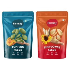 Farmley Edible Seeds Combo 600 g | Chia Seed + Sunflower Seed + Pumpkin Seed I Superfood Mix for Healthy Eating | Rich in Protein & Fiber (200g, each) (Pack of 2)