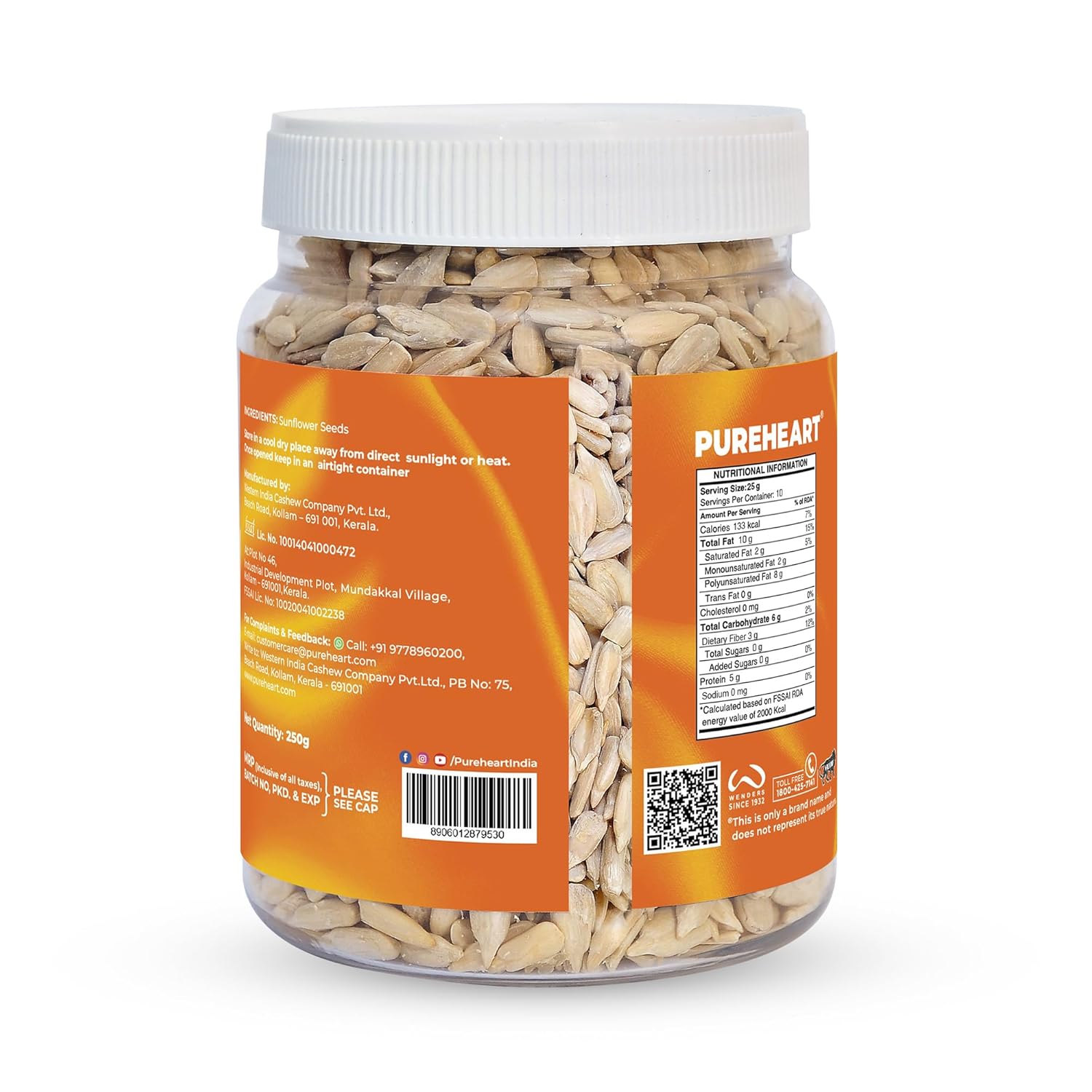 Pureheart Premium Raw Sunflower Seeds for Eating 250 gm - Protein, Fibre and Antioxidants Rich Superfood for Heart Health, Immune Support, Healthy Diet Snack - Image 3