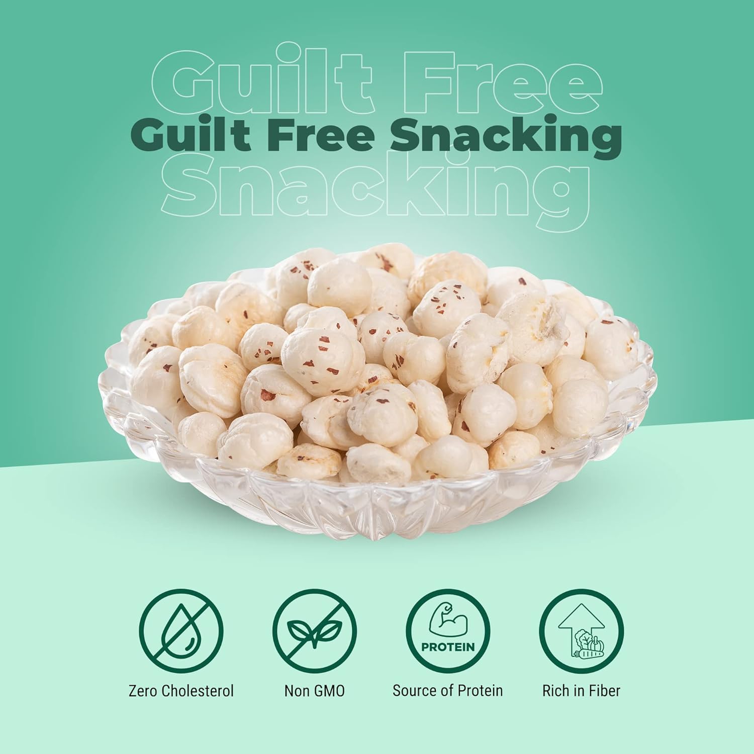 Happilo Premium Jumbo Handpicked Fox Nuts (Phool Makhana) 100g | Lotus Seeds, Roasted Foxnuts | Healthy Snacks | Low Calorie, Vegan & Superfood - Image 4