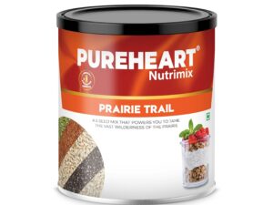 PUREHEART Prairie Trail 5-Seed Mix – Flax, Chia, Pumpkin, Sunflower & Watermelon Seeds | High Protein, Omega-3, Fiber | Healthy Crunchy Snack & Salad Topping | Gluten-Free & Nutritional – 454g