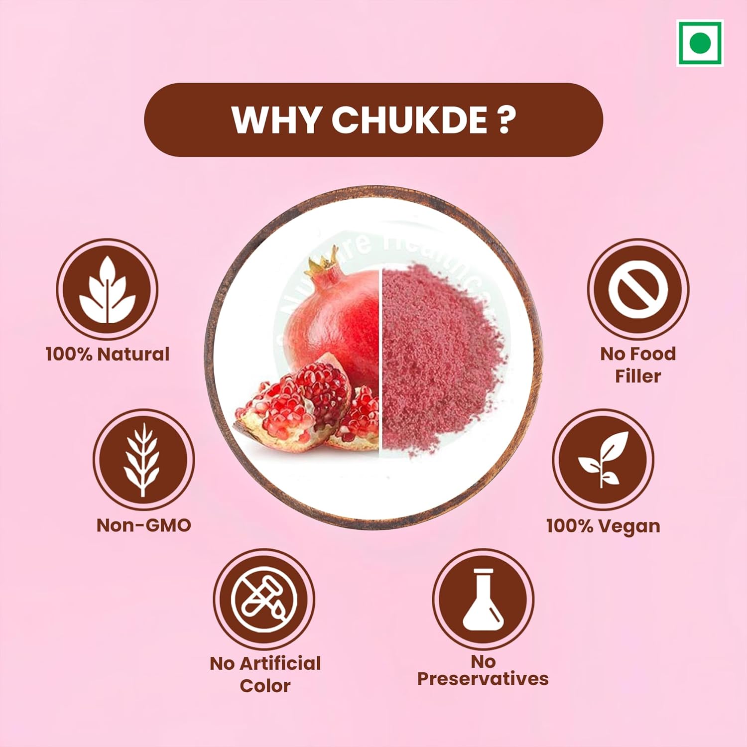 Chukde - Anardana - Pomegranate Seeds Powder - Tangy & Flavorful Spice - Enhance Your Curries, Dals & Snacks - Ideal for Indian Cooking, Chutneys & Marinades - 100 Gm - Image 7