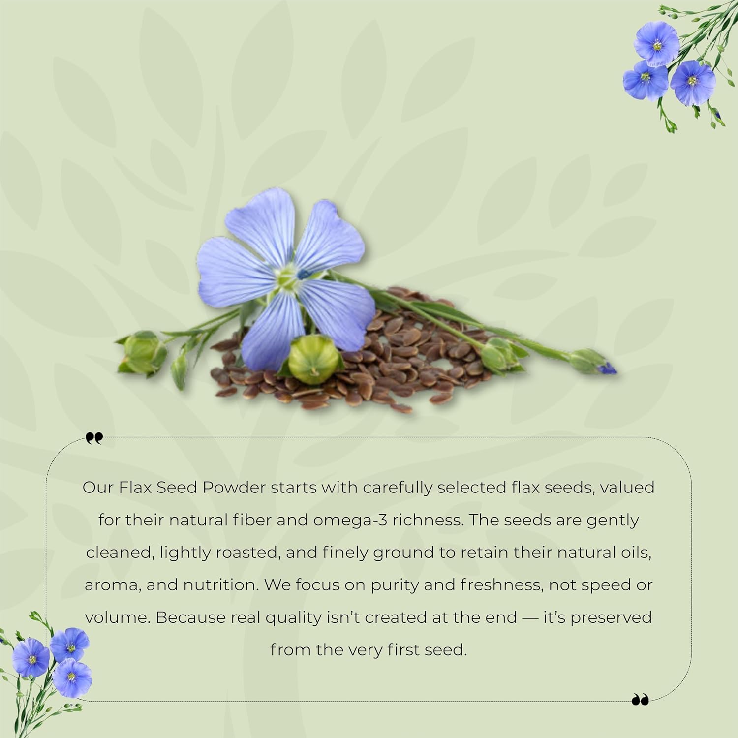 Shree Aanantam Cold‑Milled Flax Seed Powder – 400gr | Non‑GMO, Gluten‑Free Ground Flaxseed Meal | High Fiber Plant Protein & Omega‑3, Vegan Superfood for Smoothies, Baking & Heart Health - Image 4