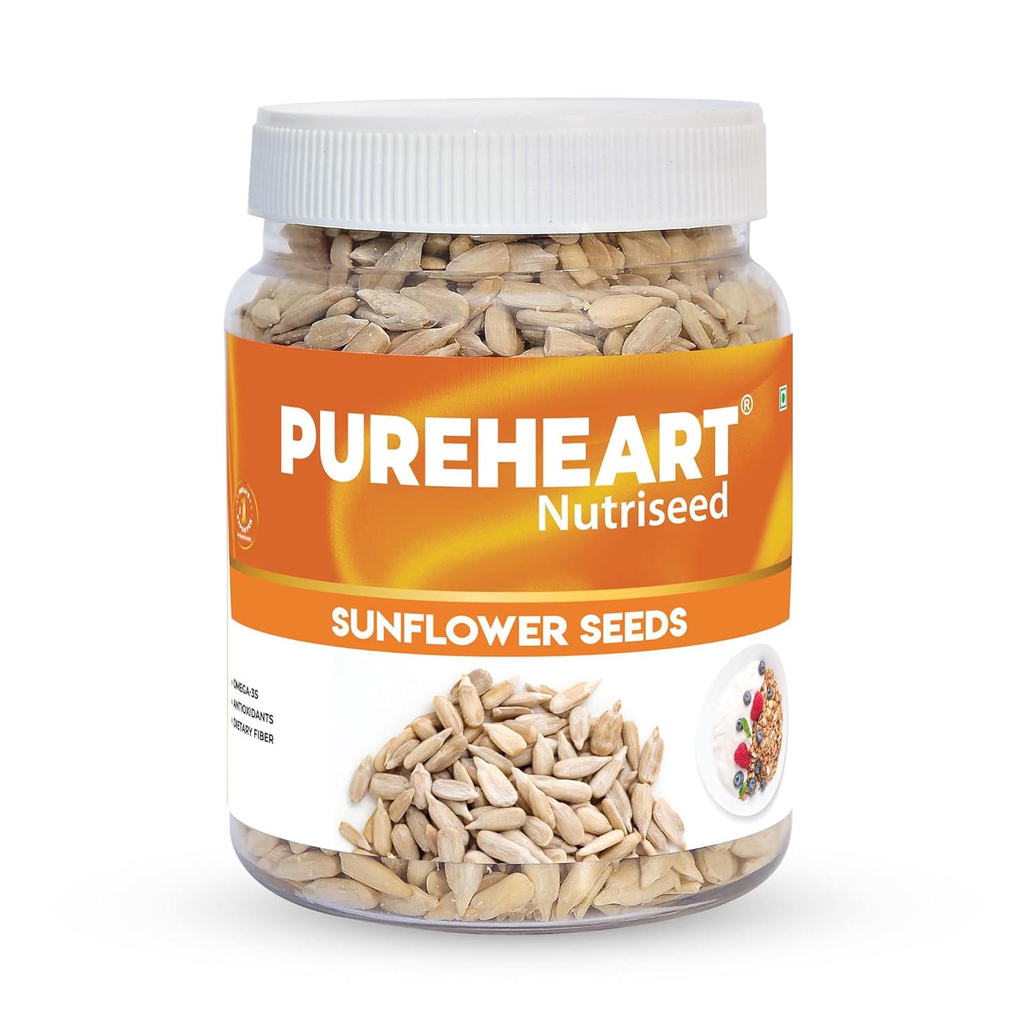 Pureheart Premium Raw Sunflower Seeds for Eating 250 gm - Protein, Fibre and Antioxidants Rich Superfood for Heart Health, Immune Support, Healthy Diet Snack