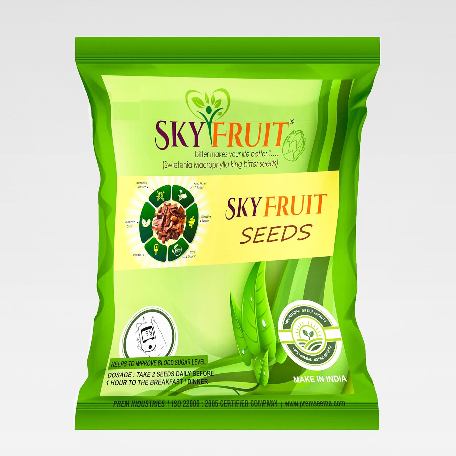 SkyFruit Sky Fruit Kadwa Badam Sugar Badam | Diabetes Bitter Almonds | Thengani kai | Mahogany Seeds | Diabetes King Bitter Seeds, Machine Cleaned, hygienically processed & packed 500 Grams