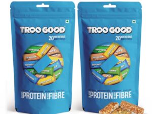 TROOGOOD India’s First Toffee Chikki | High Protein Millet Snack Bars with Jaggery, Dry Fruits, Nuts & Seeds | Healthy & High Nutrition Snacks, Travel Pack, Birthday Pack | 4 Flavours: Classic Millet, Peanut, Sesame, Mixed Nuts | 40 Bars (20×2 Pack)