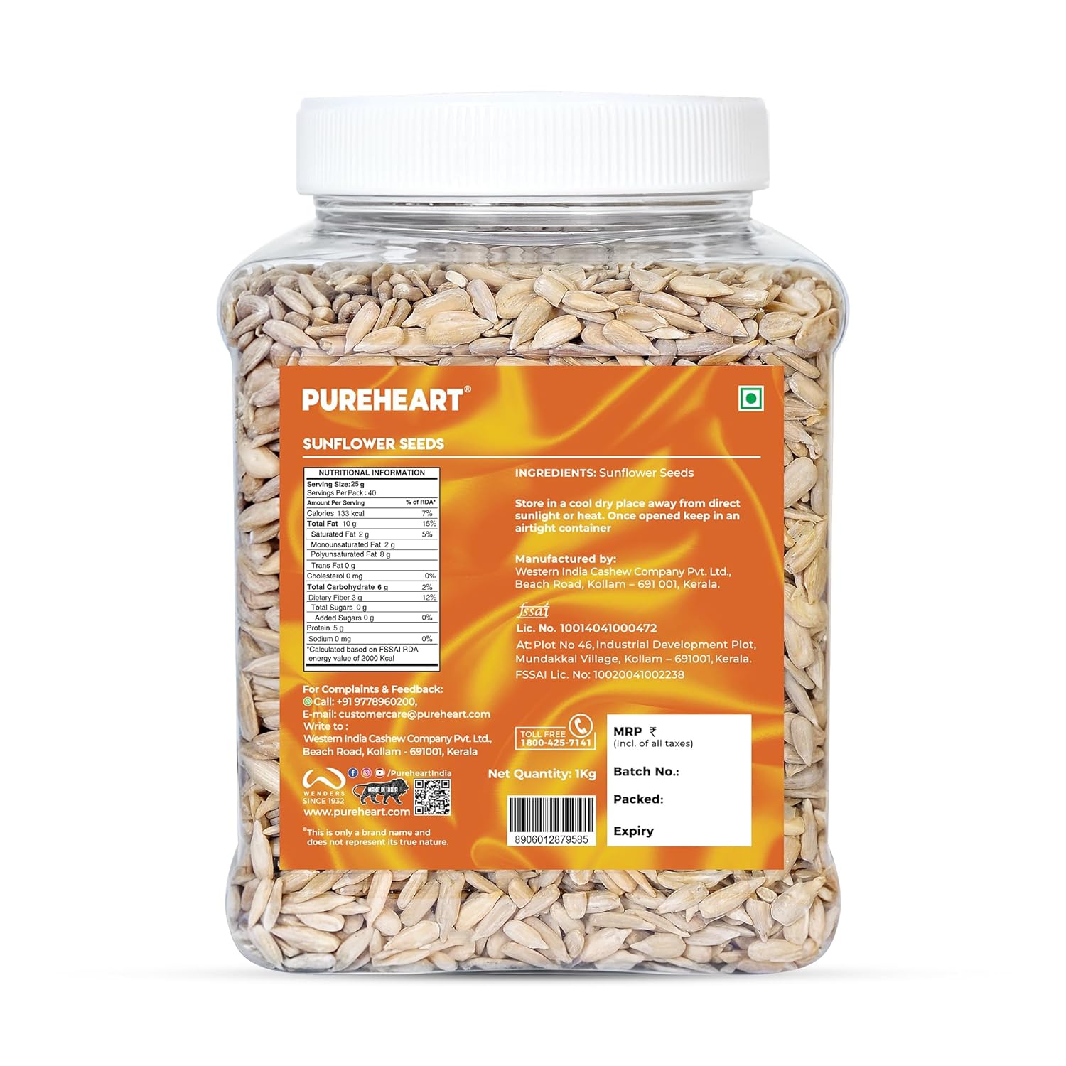 Pureheart Premium Raw Sunflower Seeds for Eating 1000 gm - Protein, Fibre and Antioxidants Rich Superfood for Heart Health, Immune Support, Healthy Diet Snack - Image 3