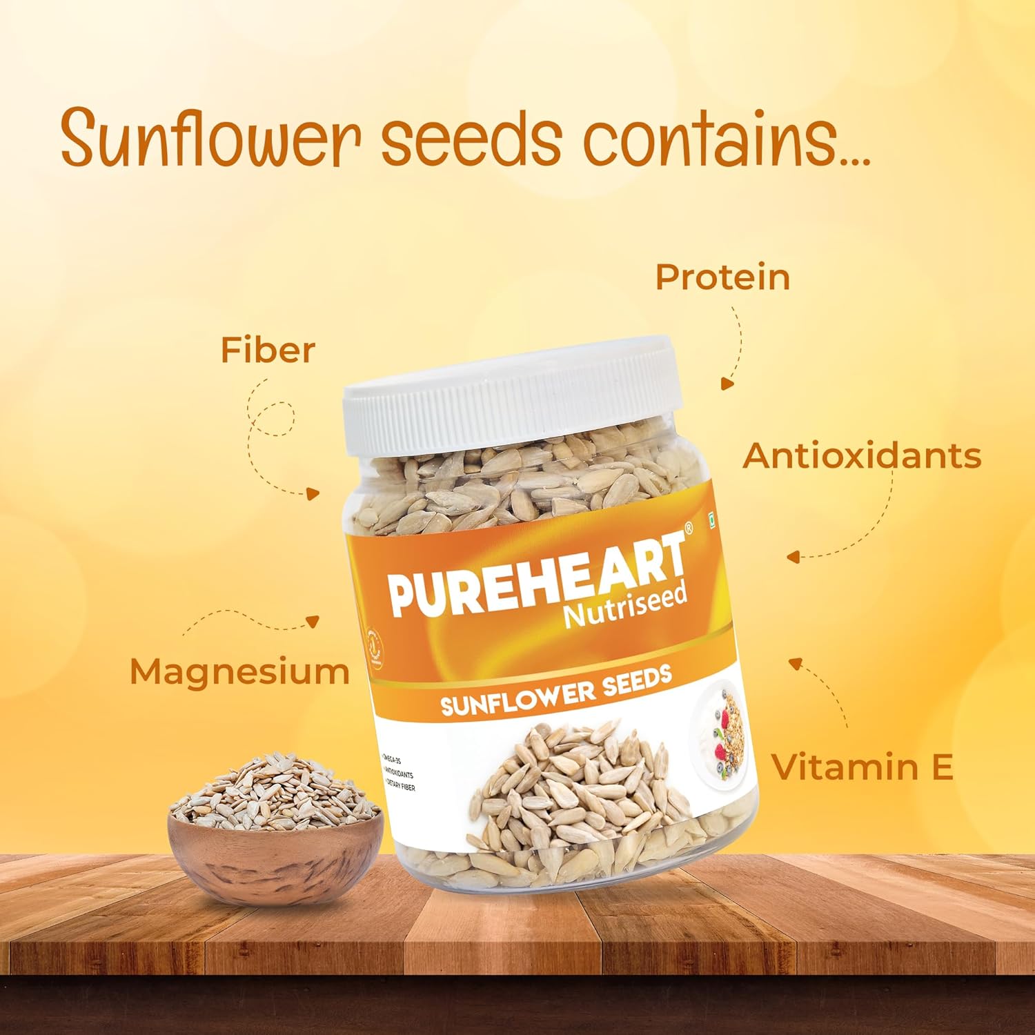Pureheart Premium Raw Sunflower Seeds for Eating 250 gm - Protein, Fibre and Antioxidants Rich Superfood for Heart Health, Immune Support, Healthy Diet Snack - Image 6