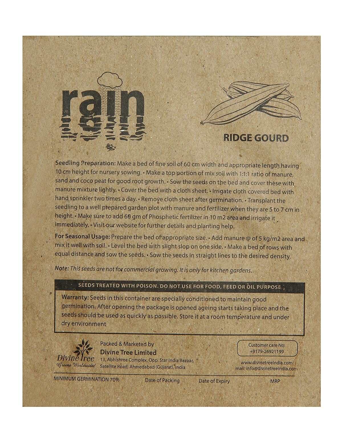 Divine Tree Ridge Gourd Seeds Luffa Seeds 15 Seeds - Image 2