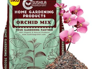 Orchid Potting Mix 5KG | Chunky Orchid Potting Soil Mix for Healthy Roots & Flower Boost | Growth Booster Hydroponics & Soil Amendment for Indoor & Outdoor Orchids Drainage-Aeration