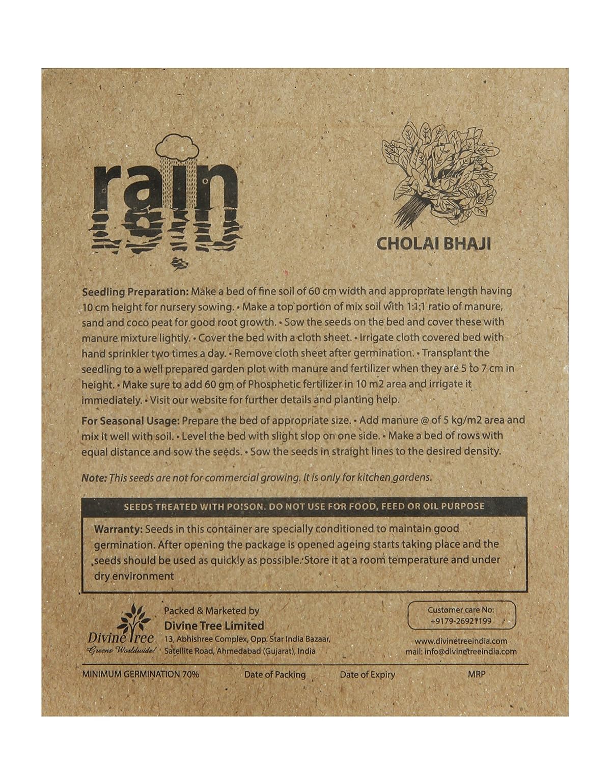 DIVINE TREE Cholai Bhaji Seeds For Home Garden - Image 2